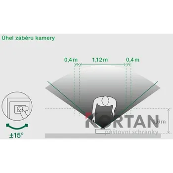 Poštovní schránka 1x poštovní schránka D-241 k zazdění do sloupku + čelní deska s 1x zvonkem a kamerou ABB - NEREZ / šedá