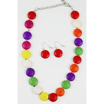 Náušnice UNI Souprava korále bar a náušnice