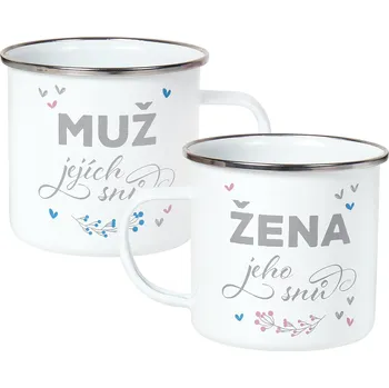 Albi Svatební plecháčky 500 ml 2 ks Muž a Žena Albi Svatební plecháčky 500 ml 2 ks Muž a Žena