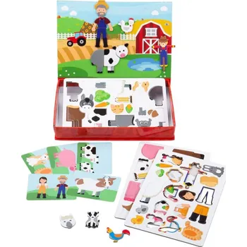 Bigjigs Toys Magnetické oblékací puzzle Farma + dárek zdarma
