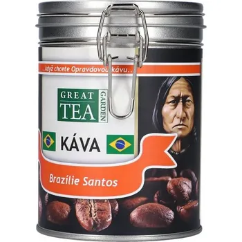 Káva Great Tea Garden Káva Brazílie Santos v dóze Varianta: zrnková 200g