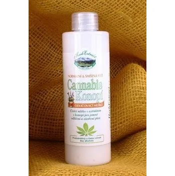 Přípravek na čištění pleti a oči Odličovací mléko Cannabis