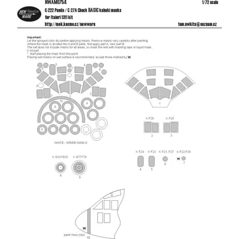 Plastikový model New Ware 1/72 G-222 Panda / C-27A Chuck Basic kabuki masks