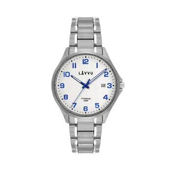 Hodinky Titanové hodinky se safírovým sklem LAVVU TITANIUM LILLEHAMMER White LWM0150 (Titanové hodinky se safírovým sklem LAVVU TITANIUM LILLEHAMMER White LWM0150)