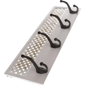 Věšák Dřevěný věšák na zeď 4 háčky