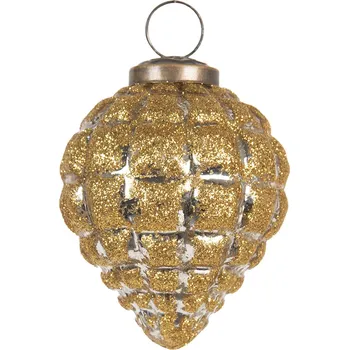 Vánoční ozdoba Vánoční skleněná ozdoba s patinou - Ø 8 cm