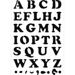 Optys Šablona abeceda A4 plastová 