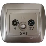 KONTAKT SIMON Jednoduchá anténní zásuvka RTV-SAT bílá