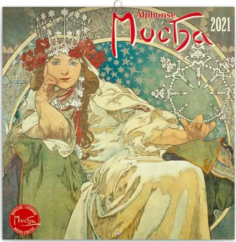 Kalendář Presco Group Alfons Mucha poznámkový nástěnný kalendář 2021