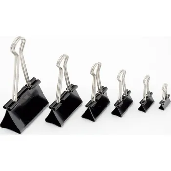 Kancelářská sponka Binder klip 25 mm černý 12 ks