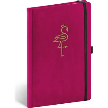 Zápisník Notique Samet A5 linkovaný Plameňák