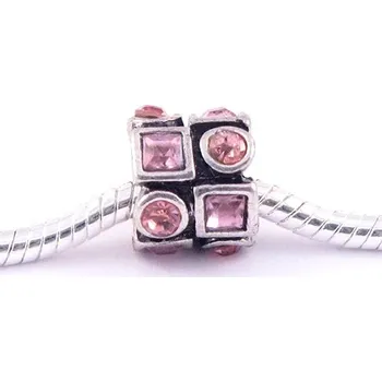 Přívěsek miXL.cz Korálky s velkým průvlekem Kulaté čtverhranné krystaly