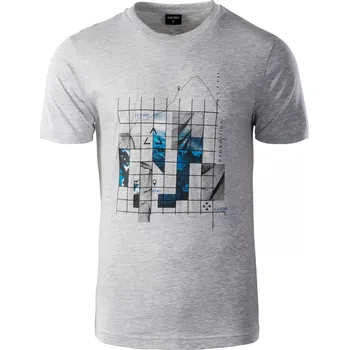 Pánské tričko Hi-Tec Roden pánské tričko Barva: light grey melange, Velikost: M