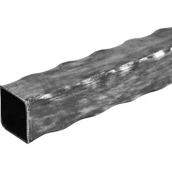 Zábradlí jekl kovaný zdobený KJV12, 4 m - čtvercový uzavřený válcovaný profil zdobený po hranách 50 x 50 x 3 mm, prodej v délkách 1, 2, 3, 4, 5 a 6 m