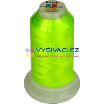 Nit vysivaci.cz vyšívací nit polyester barva žlutozelená fluo P3196 návin 1000m NK- balení: 1 kón návin 1000m 36,30 Kč s DPH za kón při nákupu balení 10 kusů