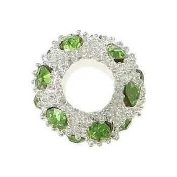 Přívěsek miXL.cz Korálek na náramek se zelenými krystaly