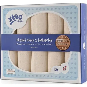 Plena Dětské pleny z biobavlny XKKO Organic 80x80 - Staré časy Natural