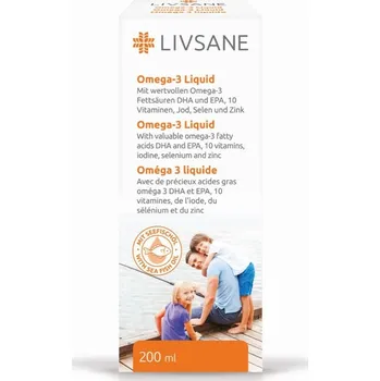 Livsane tekutý Omega 3 s vitamíny a minerály 200 ml