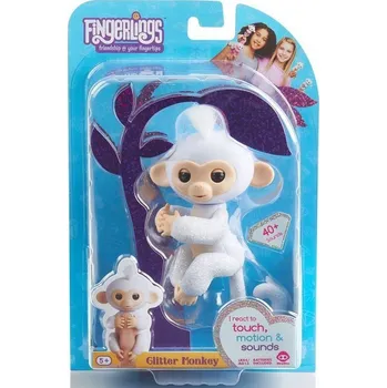 Figurka Recenze Orbico Fingerlings opička Sugar třpytivá bílá