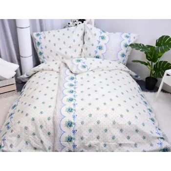 Povlečení Numberoplus Francouzské bavlněné povlečení Romance modrá