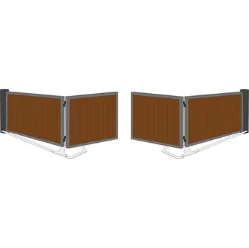 Pohon brány Skládací mechanizmus pro křídlovou bránu s křídlem do 2,4 m počet křídel: Dvě křídla