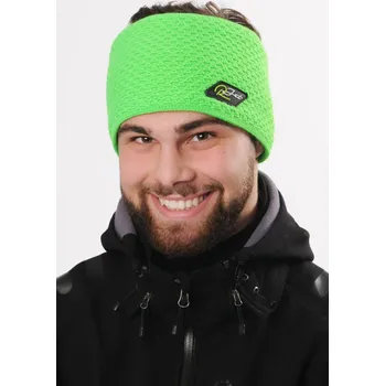 Zimní čelenka R-JET Pánská zimní pletená široká zelená čelenka