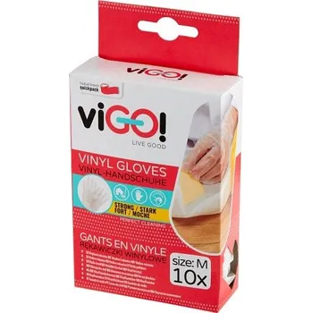 Čisticí rukavice viGO vinylové rukavice M 10 ks