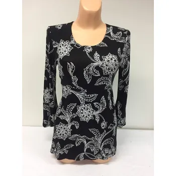 Dámská tunika Černá halenka 42, Barva Černá, Velikost L 42 , Materiál 96% Viskoza 4% Lycra