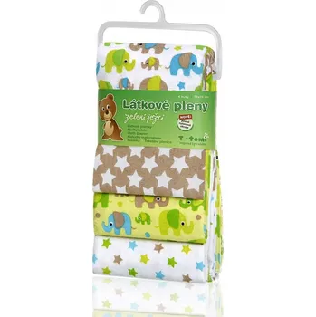 látková plena T-Tomi Látkové pleny zelení sloni
