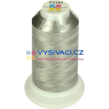 Nit vyšívací nit polyester barva šedá P3183 návin 1000m NK- balení: 1 kón návin 1000m 36,30 Kč s DPH za kón při nákupu balení 10 kusů