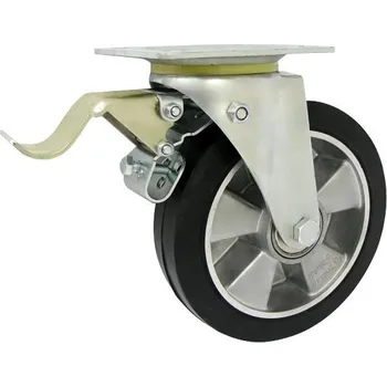 Pojezdové kolečko Pryžové kolo 200 mm otočná vidlice s deskou