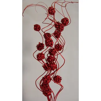 Curly ting with ball červená