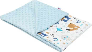 Dětská deka New Baby Dětská deka z Minky Medvídci 80 x 102 cm modrá