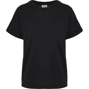 Dámské tričko JEDNODUCHÉ TRIČKO ČERNÉ Noisy May