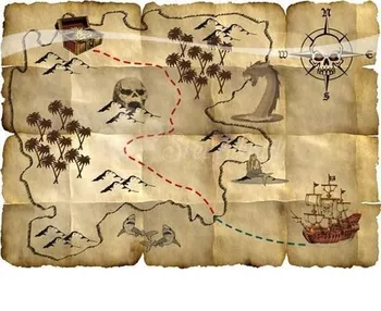 Karnevalový doplněk Folat Pirátská mapa k pokladu
