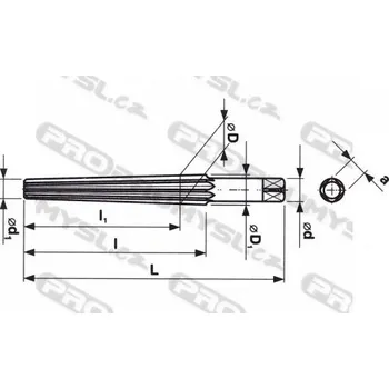 Výstružník Výstružník ruční kuželový 1:10 HSS, 221460, 10 mm