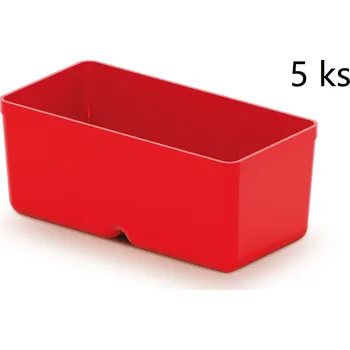 PROSPERPLAST Sada 5 plastových boxů na nářadí UNITE BOX 110x55x132 červené