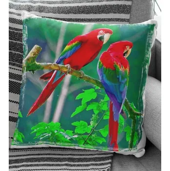 Polštář Polštář Papoušci 2 - 40 x 38 cm