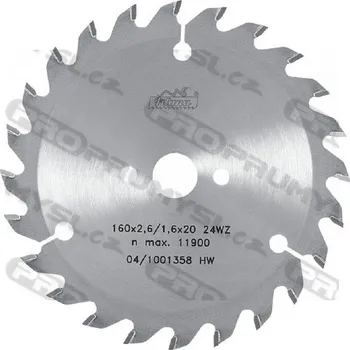 Pilový kotouč Pilový kotouč s SK pro ruční elektrické pily, 225391, 140x2,6x20 mm WZ-42 Z