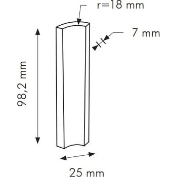 Střecha TR Ferro Cod. W RAL 8019 - vnitřní roh 2,5x10 šedá lesklá 0022W47