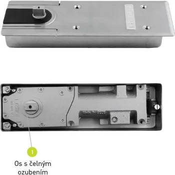 Zavírač dveří GEZE - TS 500 EN 3 podlahový samozavírač Provedení: TS 500 EN 3 s krytkou a s aretací 90°/95°, Povrch: nerez 8584138334050