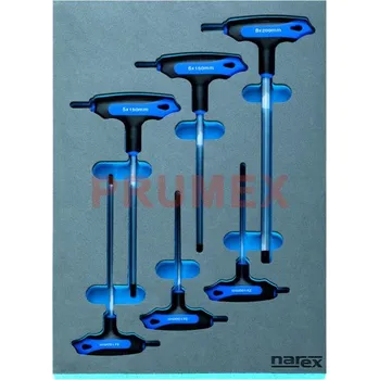 Klíč Modul imbus klíčů s T rukojetí 2-8mm/6dílů, NAREX-MODUL, M 6-dílů T-imbusy