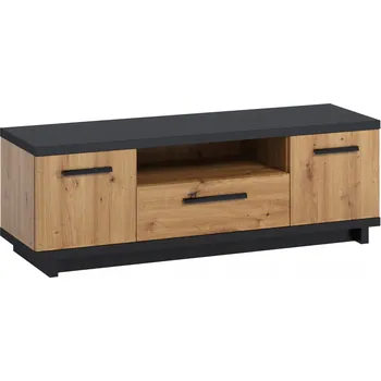 Televizní stolek GAB Televizní skříňka Irys - Černý mat / Řemeslný dub
