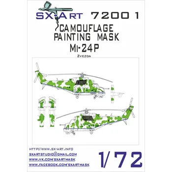 Plastikový model SX-ART 1/72 Mi-24P Camouflage Painting Mask (ZVE)