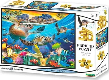 3D puzzle Prime 3D Želví pláž 48 dílků
