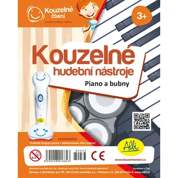 interaktivní kniha Albi Kouzelné čtení Kouzelné hudební nástroje: piano a bubny