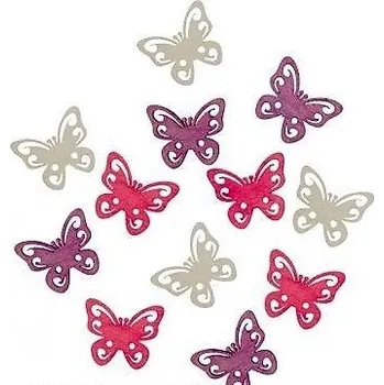 Dřevění motýli 4 cm, 12 ks 3911