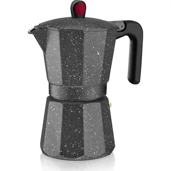 Moka konvice Moka černá konvice Rock Induction - 9 šálků Monix BRM861009 (Monix BRM861009 Moka konvička na přípravu silné kávy)