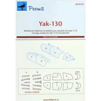 Plastikový model Peewit 1/72 Canopy mask Yak-130 (ZVEZDA)