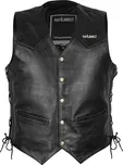 W-TEC Kožená moto vesta Rockridge Black - 5XL
